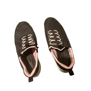 Girl's Black Tennis Shoes with Pink Edging and Laces by S Sport -Size 3